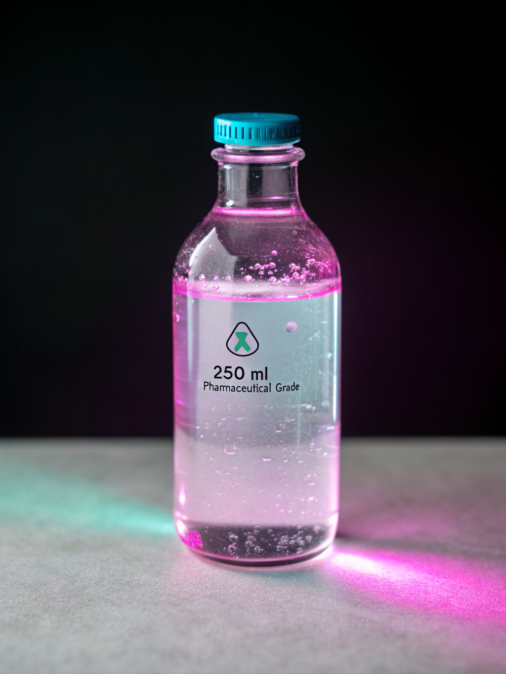 Africure antiseptic bottle in a professional laboratory setting