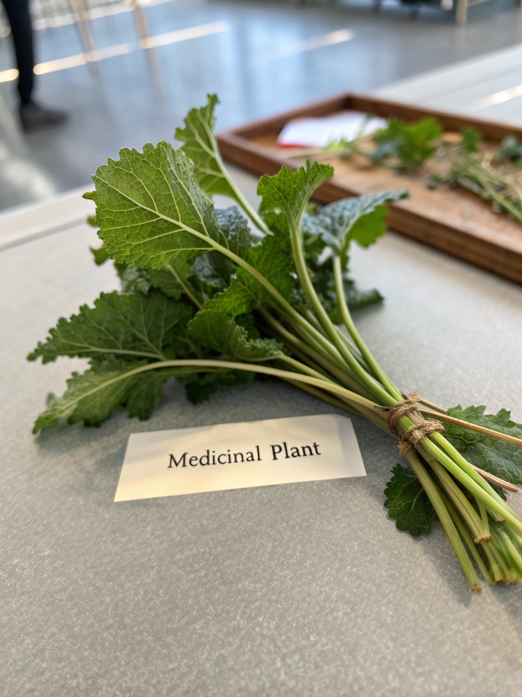 Blackjack plant leaves being analyzed in a sterile environment